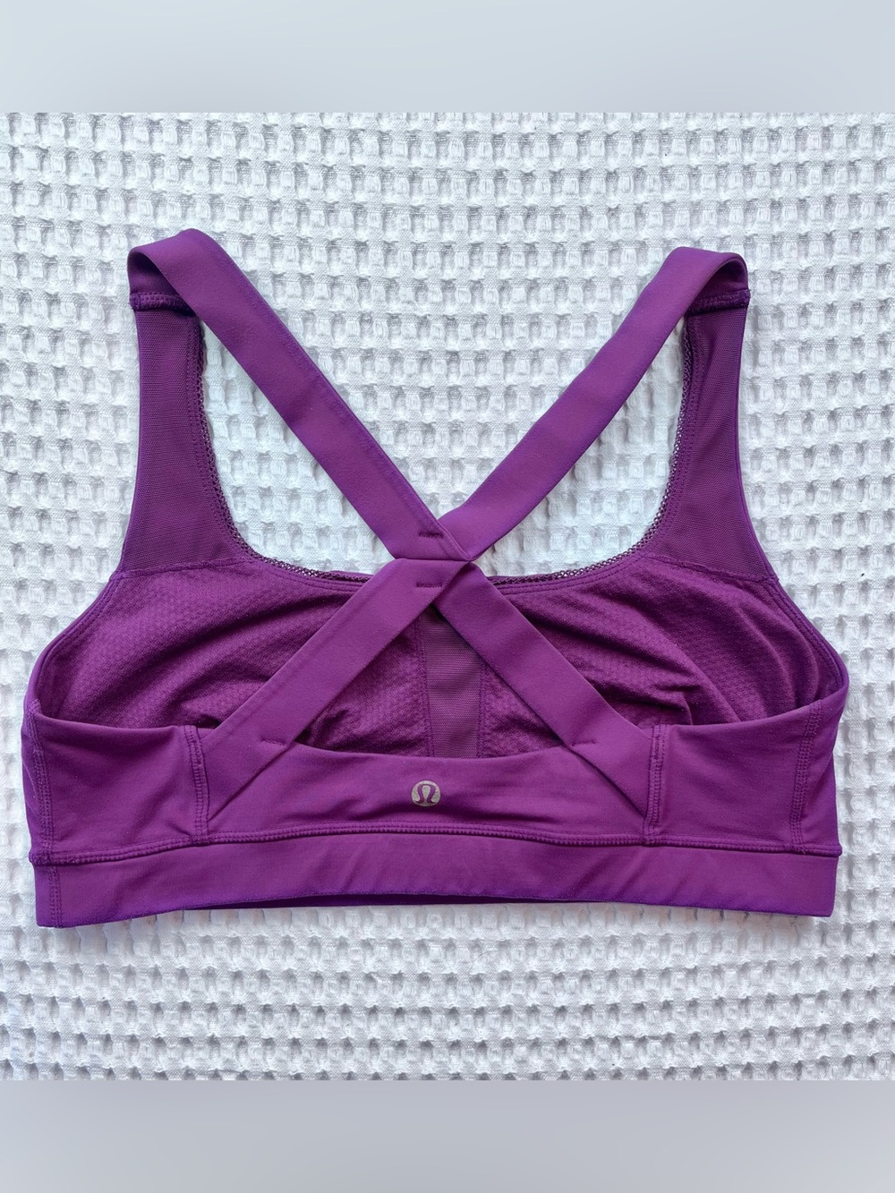 Lululemon Purple Cross Back Sports Bra – Size Dot Missing - See Measurements